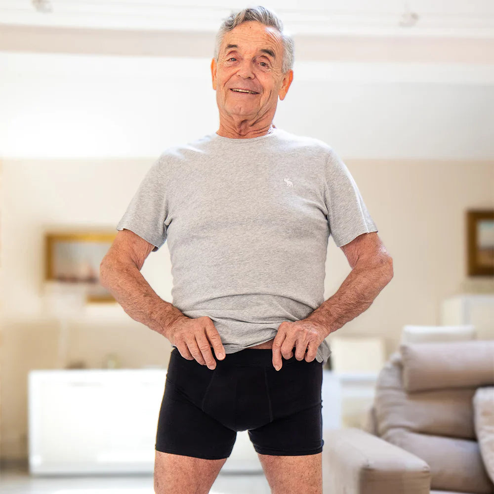 תחתוני הבוקסר של Volena-פתרון חדשני ודיסקרטי לדליפות שתן אצל גברים