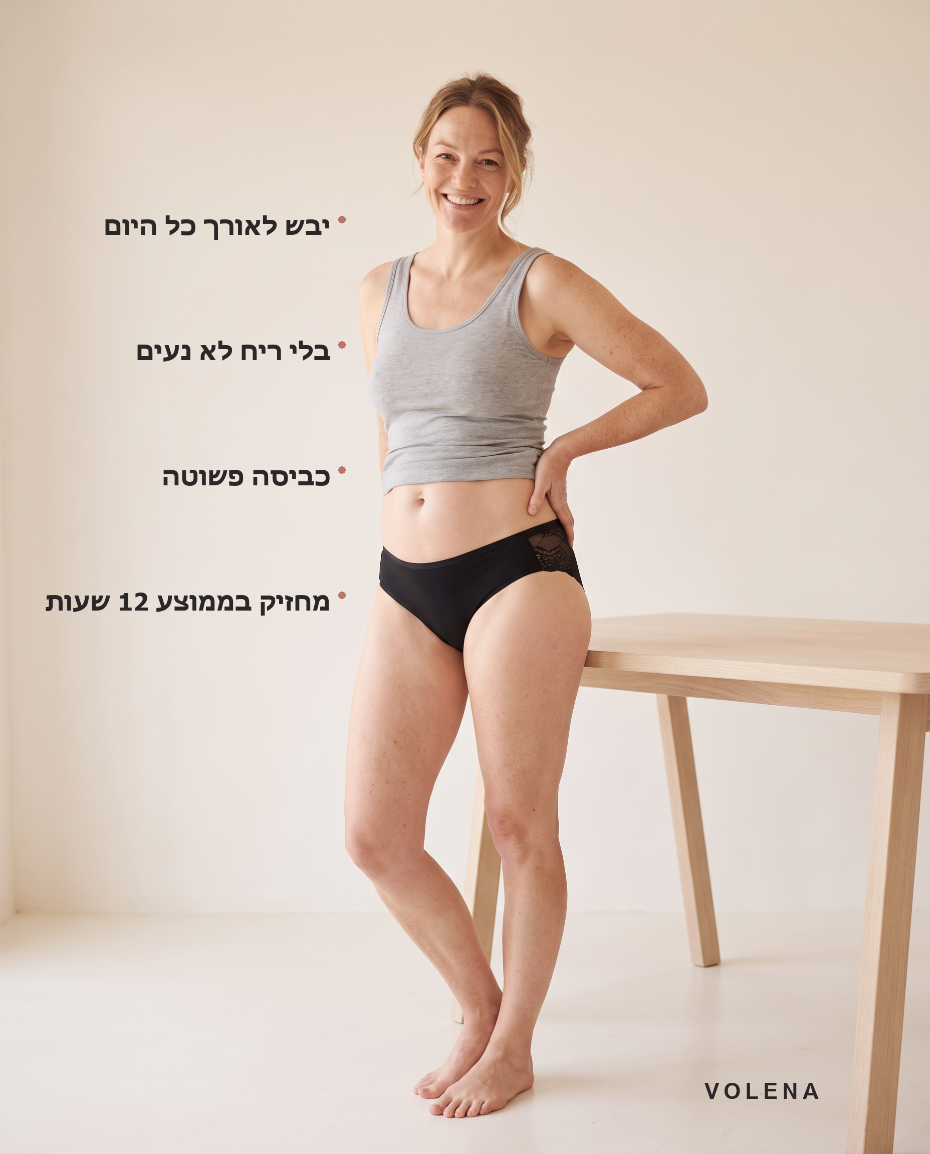 תחתוני המחזור של וולנה- תחרה בספיגה קלה
