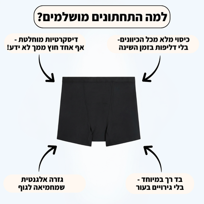 הבוי שורטס של וולנה- פתרון חדשני לדליפות שתן (הספיגה החזקה ביותר)