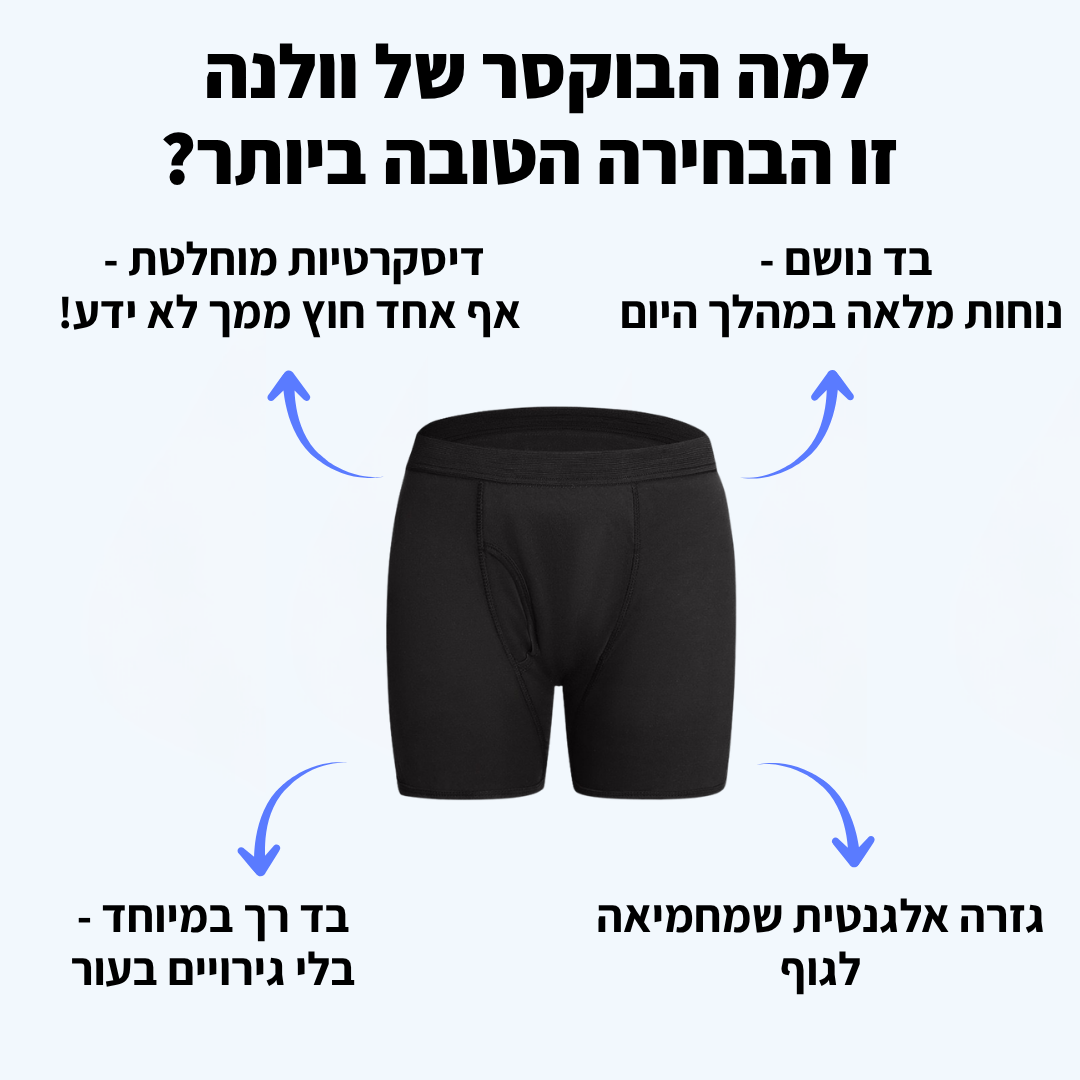 תחתוני בוקסר לדליפות שתן- לגברים
