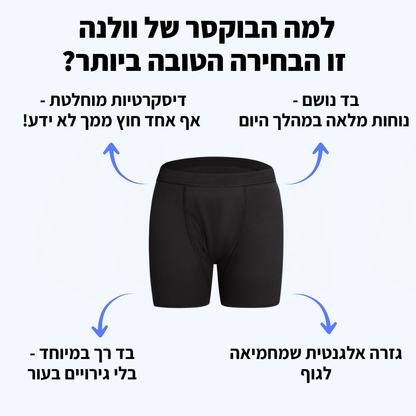 תחתוני בוקסר לדליפות שתן- לגברים